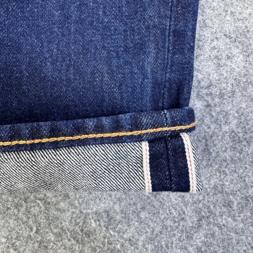 Levis 501 Slim Taper Selvedge Denim Jeans Mens 32x30 Dark Wash Indigo 501ST NEW